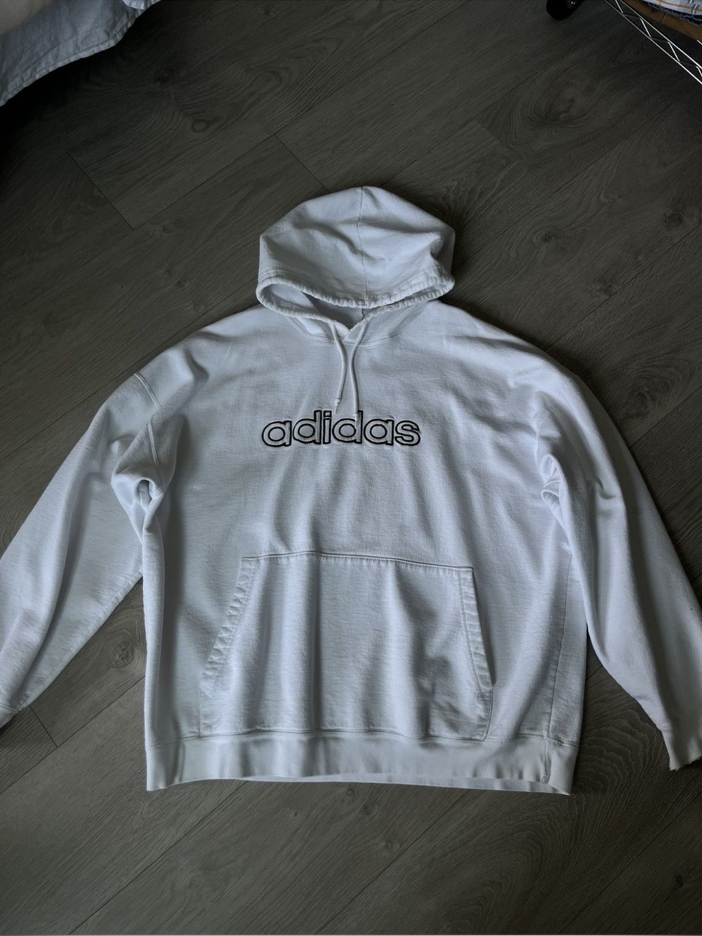 Vintage Adidas Embroidered Spell Out Hoodie